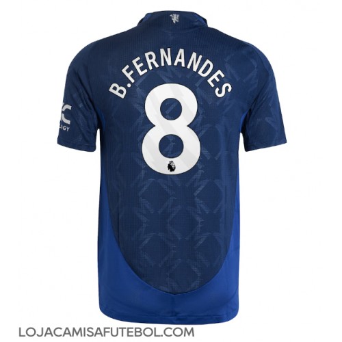 Camisa de Futebol Manchester United Bruno Fernandes #8 Equipamento Secundário 2024-25 Manga Curta